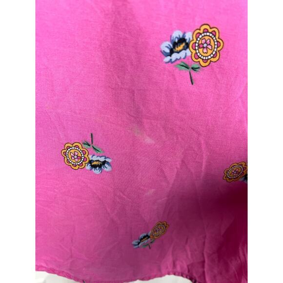 Vintage Lizwear Pink Shirt Floral Print Button Down Cottagecore Rodeo Large - Picture 6 of 8